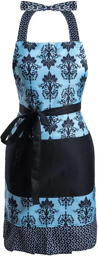 Vista 14 de Lindos Delantales de Patrón Floral Retro con Bolsillos Grandes para Mujeres Niñas Cocina Panadería Regalo para Madre