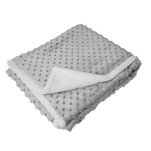 Vista 2 de American Baby Company Heavenly - Manta suave de chenilla Sherpa para niños pequeños (36 x 48 pulgadas), cálida y acogedora, gris, para niños