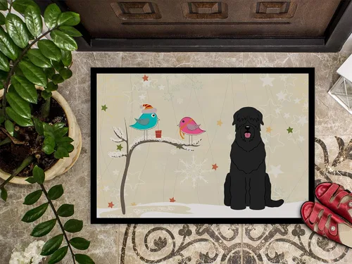 Vista 3 de Caroline's Treasures BB2498MAT - Felpudo de entre amigos, color negro, Russian Terrier de 18 x 27 pulgadas, para interiores y exteriores