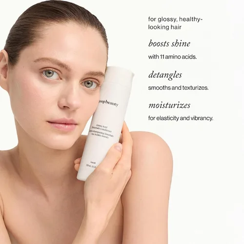 Vista 2 de goop Beauty Acondicionador de aminoácidos Hidratante y desenredante para cabello brillante y suave Aceite de coco y proteína de guisantes