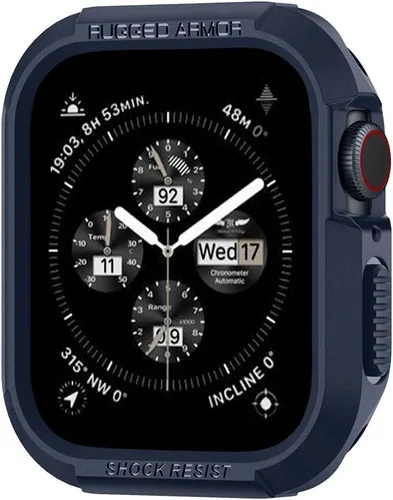Vista 12 de Spigen Funda resistente para Apple Watch de 1.772 in/1.732 in Para Apple Watch Series SE3/9/8/SE2/7/6/SE/5/4 Cubierta protectora duradera TPU Negro