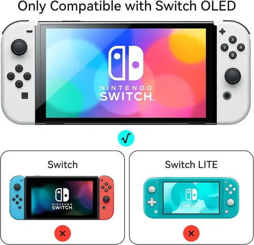Vista 2 de GeekShare Funda protectora para Switch OLED Cute Marine Animal Theme Slim Cover Case Anti-arañazos Hard Protective Shell Compatible con Nintendo