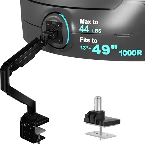 Vista 11 de WALI Brazo para Monitor Individual de 13-32 Pulgadas, Montura para Monitor Individual, Montura de Escritorio Vesa hasta 19.8lbs Brazo de Resorte