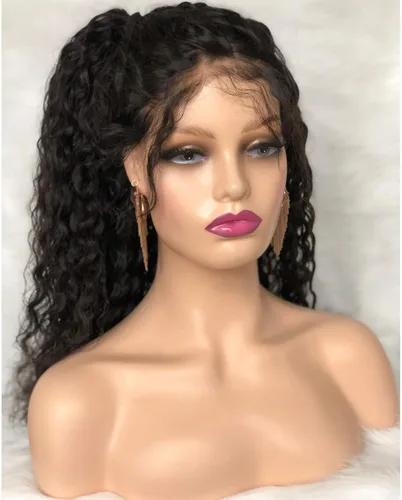 Vista 2 de Voloria Cabeza de maniquí femenino realista con maniquí de hombro Cabeza de PVC Busto Peluca Soporte de cabeza con maquillaje para pelucas, collar