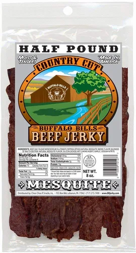 Vista 11 de Buffalo Bills 8oz Barbacoa Country Cut Beef Jerky Pack (carne seca húmeda y tierna)