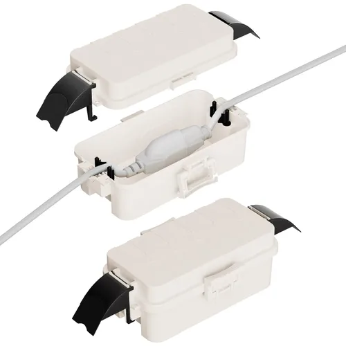 Vista 33 de IP55 Pequeña caja eléctrica al aire libre impermeable, para regleta Inner 5.9 x 3.2 x 1.8inch, Extension Cord Cover with Detachable Awning Covers