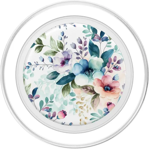 Vista 2 de PopSockets MagSafe PopGrip con diseño floral de acuarela botánica para iPhone
