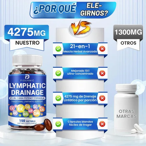 Vista 7 de Suplemento de drenaje linfático: mezcla de hierbas 21 en 1 de apoyo