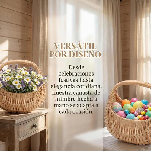 Vista 4 de Lyellfe Paquete de 2 cestas pequeñas para niña de las flores, cesta