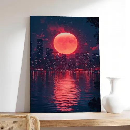 Vista 7 de Synthwave Neon Poster – 80s Retro Futurism Vaporwave Aesthetic Wall Decor Poster Print for Teen Boys Room Wall Art Canvas Painting Print