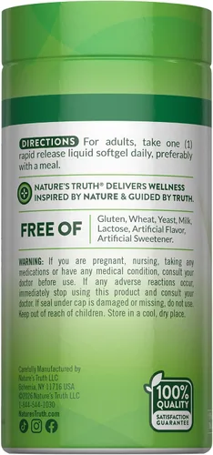 Vista 7 de Nature's Truth Zinc con vitamina C 50mg 120 cápsulas blandas
