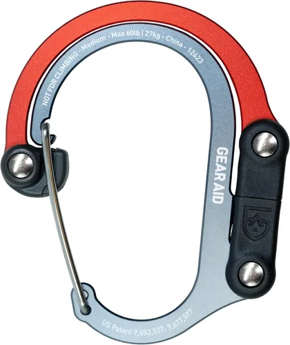 Vista 22 de GEAR AID HEROCLIP Mosquetón giratorio de 360° y gancho (mediano) para camping, mochila, maletas y organización de garaje