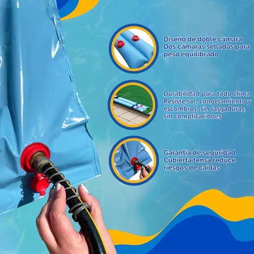 Vista 5 de Blue Wave Tubo de agua doble de 8 pies para cubierta de piscina de invierno, paquete de 5