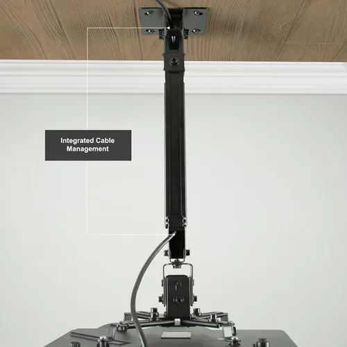Vista 6 de VIVO Soporte de montaje para proyector de techo de pared ajustable universal, proyección de longitud extensible, negro, MOUNT-VP06B