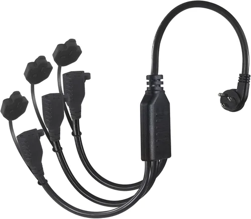 Vista 10 de Cable de extensión de alimentación para exteriores de 18 pulgadas, divisor de 3 vías, cable de alimentación de 1 a 3 salidas divisores, cable