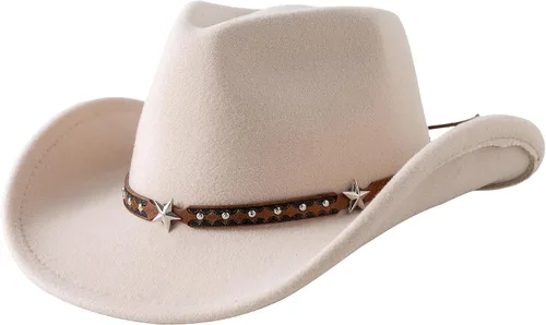 Vista 2 de Jastore Sombrero de vaquero para bebés y niños pequeños Sombrero de vaquera para bebés pequeños Sombrero de vaquero infantil Sombrero de vaquero