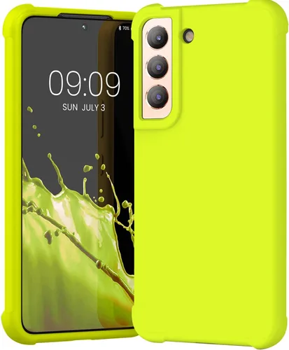 Vista 5 de KIOMY Funda Negra para Samsung Galaxy S21 5G con Rincónes de Airbag, Parachoques Resistente a Golpes, Cubierta Protectora Flexible de TPU