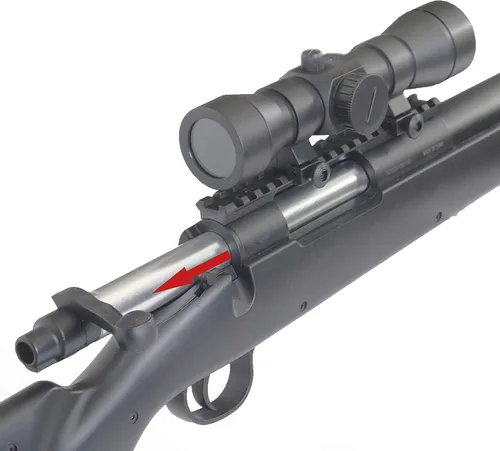 Vista 4 de BBTac Paquete de pistola de Airsoft – American Sniper – Potente rifle de francotirador de primavera, escopeta y pellets BB, ideal