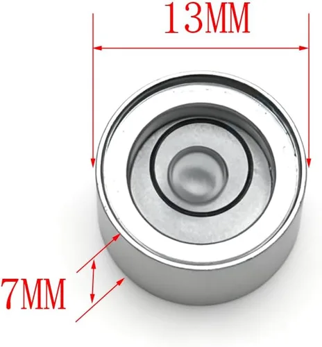 Vista 2 de Mini metal universal horizontal burbuja nivel de agua equilibrio nivel burbuja redondo 0.512x0.276 in (blanco plateado)