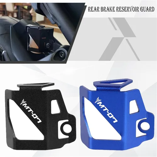 Vista 3 de Tapa de rosca para motocicleta, protector de depósito de líquido de freno trasero para Yamaha MT-07 MT-09 MT 07 09 (color : MT07 negro, tamaño: 1)
