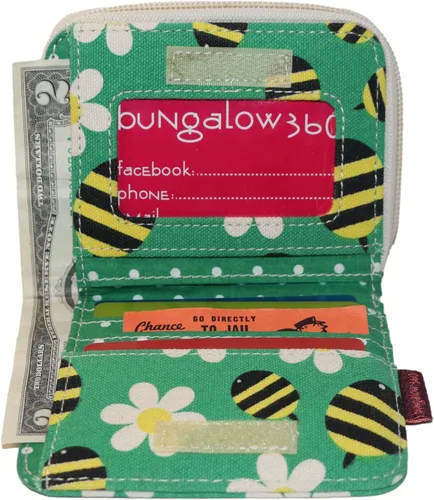 Vista 3 de bungalow 360 Billetera vegana, Bumble Bee, Billetera estilo Billetera