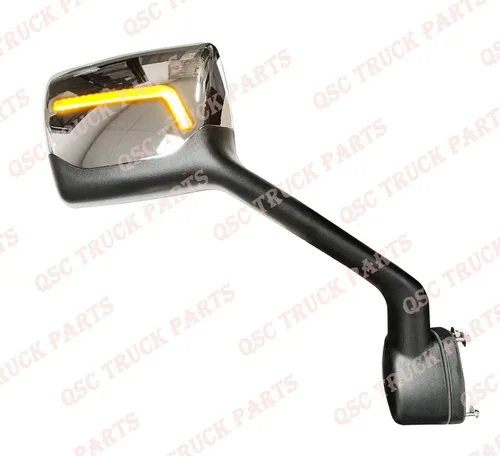 Vista 4 de QSC Truck Parts Performance - Juego de cubiertas de espejo de puerta de espejos cromados LED para Kenworth T680