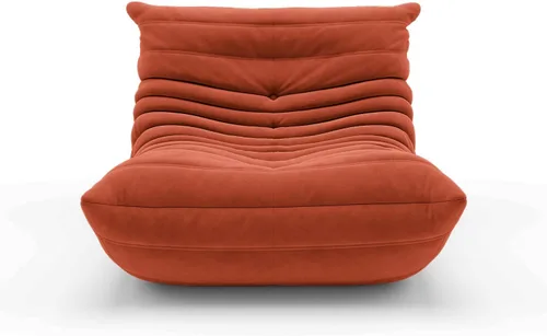 Vista 2 de Fireside - Silla de gamuza suave, sofá de piso perezoso, puff para sala de estar, esquina, dormitorio, sala de estar, oficina, etc