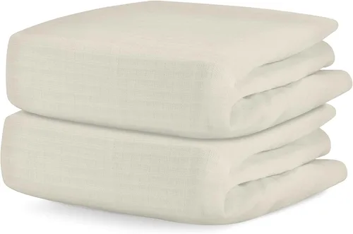 Vista 15 de Newton Baby Sábana bajera ajustable de doble capa para cuna (paquete de 2), ultra transpirable y suave, gasa orgánica, se adapta a todas las cunas