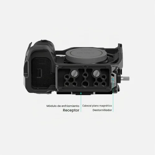 Vista 11 de Tilta Jaula completa para cámara a6700 Accesorios de montaje Diseño personalizado Listo para ARCA Compatible Abrazadera HDMI Negro