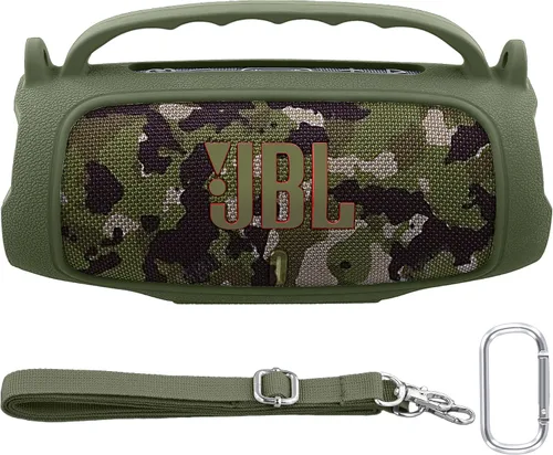 Vista 27 de Funda de silicona compatible con JBL Charge 5 Altavoz Bluetooth portátil impermeable (Cubierta de silicona negra)