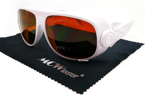 Vista 3 de MCWlaser 190-540nm y 800-1700nm Gafas de Seguridad Láser OD5+, Protección Yag, Láser Azul, Verde y Luz UV, Anteojos de Protección Láser para 405nm