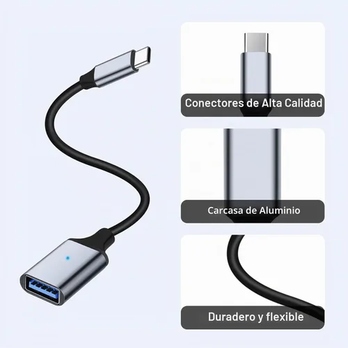 Vista 8 de Adaptador USB C a USB 3.0 [2 unidades], tipo C macho a USB hembra OTG cable Thunderbolt3 a USB adaptador compatible con iPhone 16 Pro Max/16