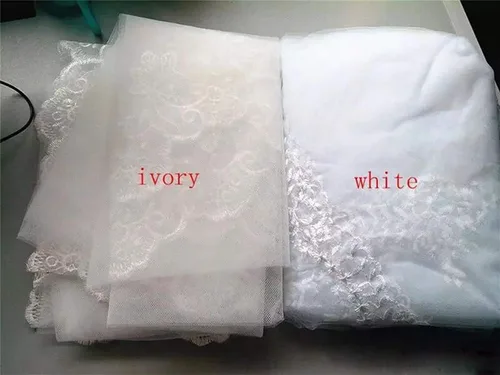 Vista 3 de 1T 1 - Velos de encaje para novia, velo de boda, lentejuelas