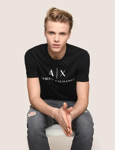 Vista 8 de AX Armani Exchange - Camiseta con logotipo de cuello redondo para hombre