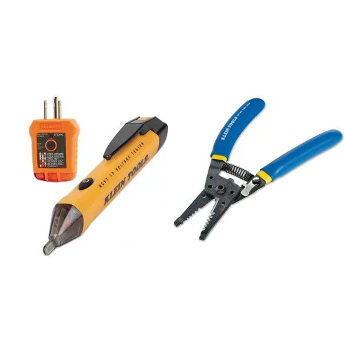 Vista 9 de Klein Tools Kit de probador de salida 80025 con probador GFCI y probador de voltaje sin contacto, multímetro MM325 de 2 piezas, medidor de voltaje