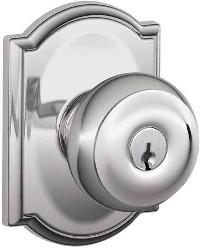 Vista 13 de SCHLAGE F10 GEO 716 Pomo de Puerta Georgiano, Cerradura de Paso para Pasillo y Armario, Bronce Envejecido (Paquete de 4)