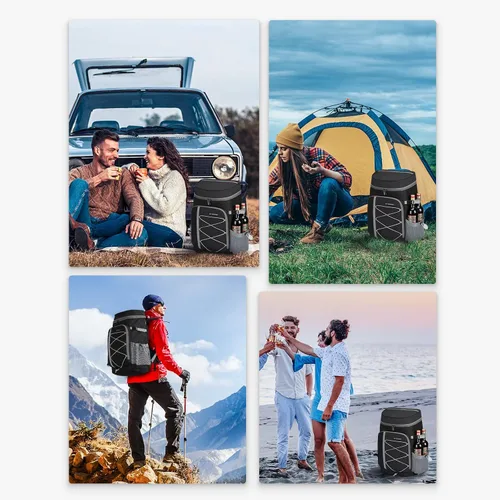 Vista 10 de Mochila enfriadora Maelstrom - Bolsa de almuerzo aislada suave a prueba de fugas para 35/50 latas, ideal para acampar, playa, senderismo y compras