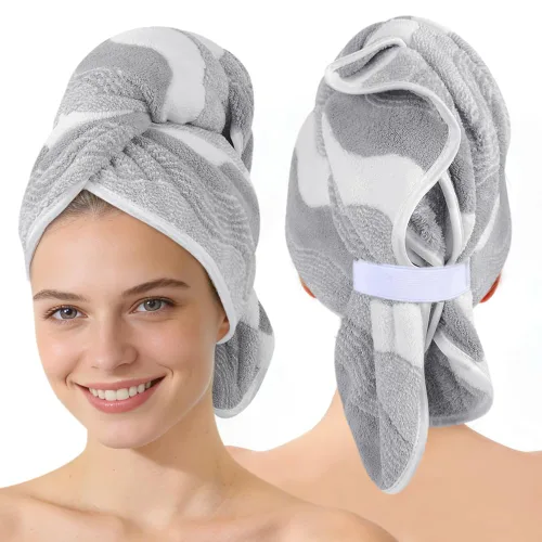 Vista 15 de SUNLAND - Toalla de microfibra para el cabello, 24 x 43 pulgadas, color negro