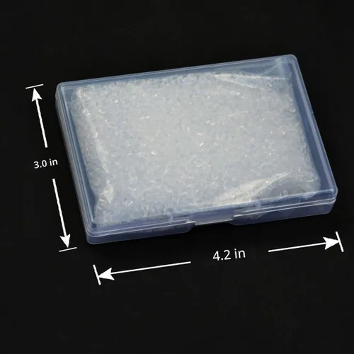 Vista 3 de Perlas de pegamento de queratina italiana de 1.76 oz, gránulos de pegamento de queratina de fusión transparente para extensiones de cabello