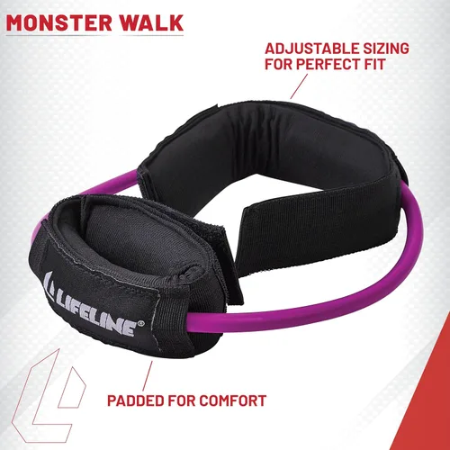 Vista 4 de Lifeline Monster Walk - Bandas de resistencia para la parte inferior del cuerpo, puños de tobillo