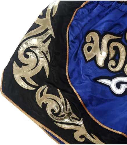 Vista 3 de FLKKY Muay Thai - Pantalones cortos de boxeo para hombres y mujeres de alta calidad para entrenamiento de artes marciales gimnasio boxeo pantalones