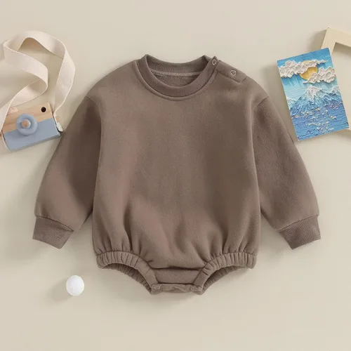 Vista 2 de Sudadera de gran tamaño para bebé niño y niña, suéter grueso de manga larga, suéter sin botones, ropa cálida de invierno