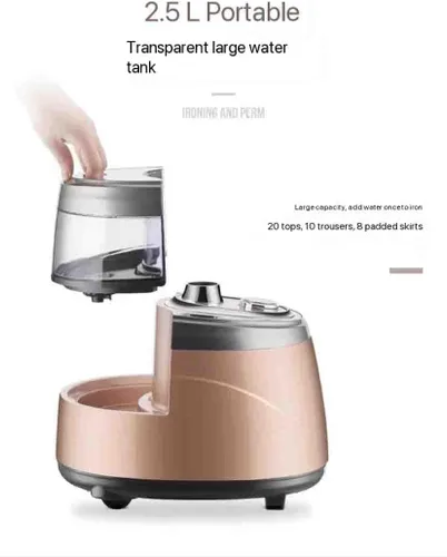 Vista 2 de CAULO Vaporizador para ropa de pie, potente vaporizador vertical de altura ajustable, calentamiento rápido de 25 segundos, con tanque de agua de 2.5