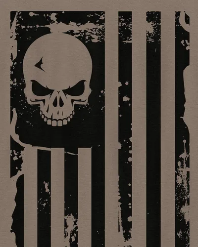 Vista 4 de Dion Wear Camiseta de hombre Skull American Flag