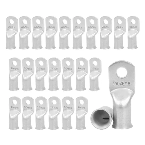 Vista 30 de 25 piezas de terminales de anillo de 1/0 AWG-1/2 (M12), terminales de anillo, conectores de terminal, terminales de cable resistentes, terminales