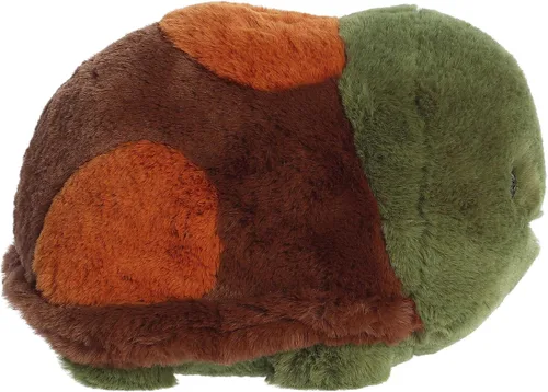 Vista 3 de Aurora Adorable Spudsters Tony Turtle Animal de peluche – Abrazos reconfortantes – Compañeros juguetones – Verde 10 pulgadas