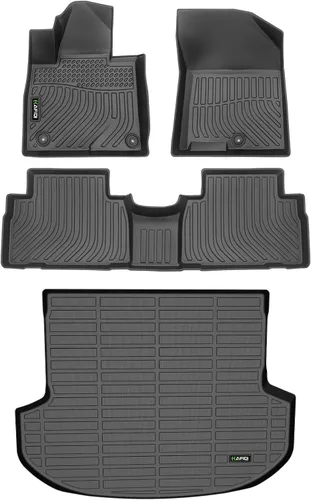 Vista 70 de HAFIDI® - Tapetes para auto con almacenamiento debajo del asiento, para todo clima, antideslizantes, de elastómero termoplástico, para la primera