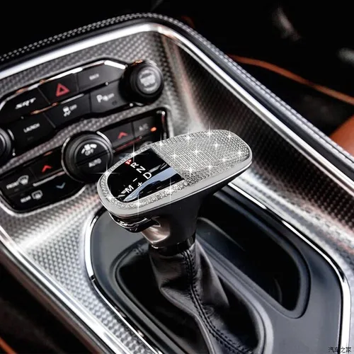Vista 4 de Cubierta de cabeza de perilla de cambio brillante para accesorios Dodge Charger 2015-2023 Challenger 2015-2023 2024 Durango 2016-2025 2026 ABS
