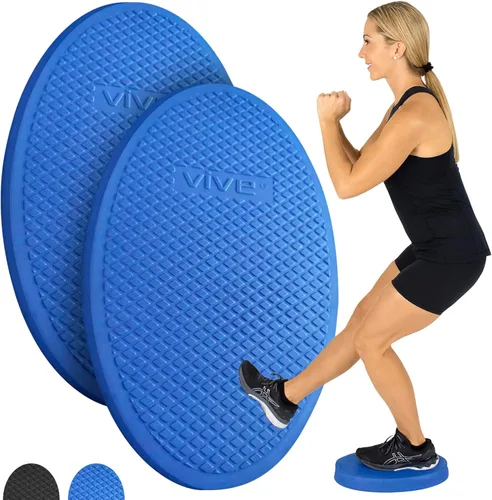 Vista 12 de Vive Almohadilla de equilibrio ovalada, cojín tambaleante para equipos de terapia física y rehabilitación, espuma suave para entrenamiento, yoga