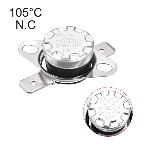 Vista 78 de uxcell KSD301 Termostato 32.0 °F/32 ° F 10 A Normalmente Cerrado N.C Ajuste Snap Disc Interruptor de temperatura para microondas, horno, cafeteras 2